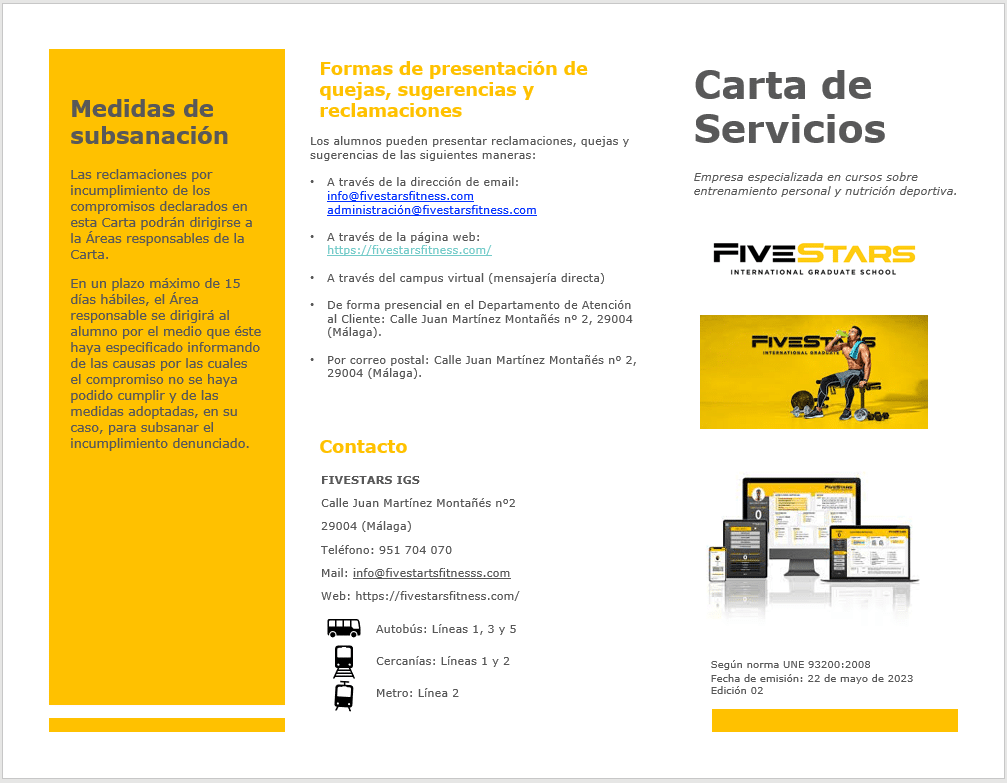 Carta de Servicios 1 Captrua 1. Carta de servicios