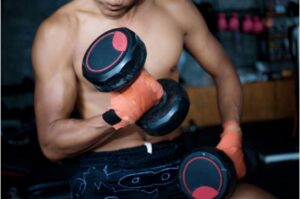 ejercicio de biceps con mancuernas